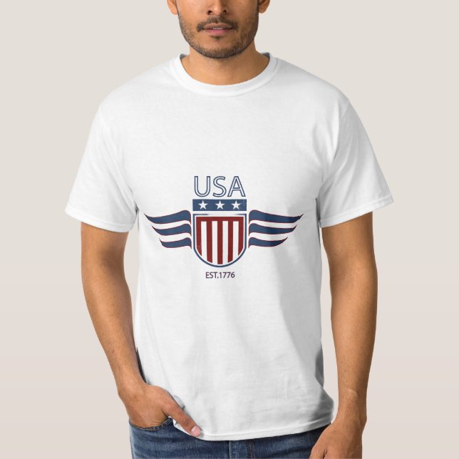 USA Design T-Shirts for True Americans" (Devant)