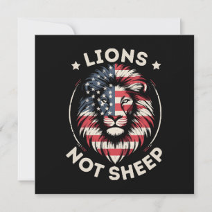USA FLAG, LIONS NON SHEEP