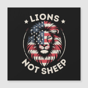 USA FLAG, LIONS NON SHEEP
