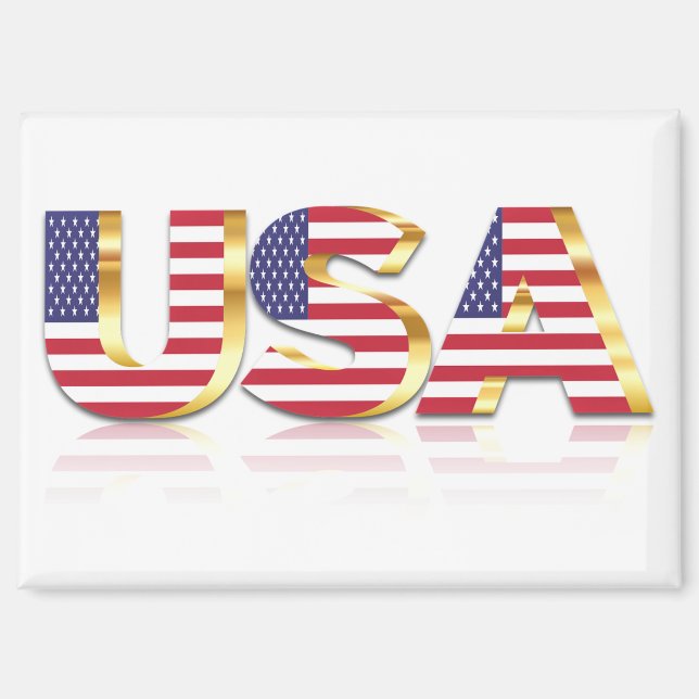 USA Flag Magnet Cadeau American Patriotic (Recto)