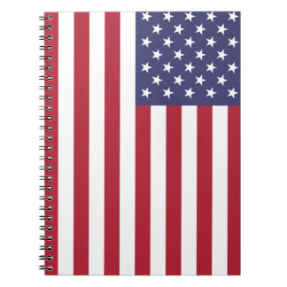 USA Flag Spiral Carnet Dairy Journal For School