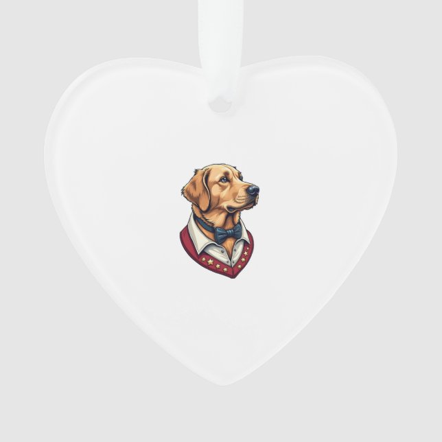 USA Golden Retriever Vintage Patriotic Dog Shirt (devant)