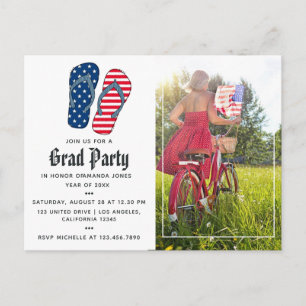 USA Graduation Photo Invitation