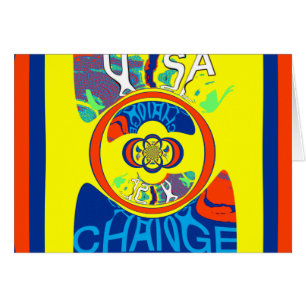 USA Hillary Beautiful Change Motif Art design