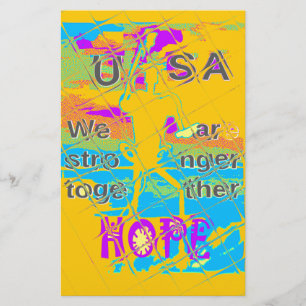 USA Hope : Conception texturée colorée