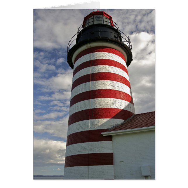 USA, Maine, Lubec. West Quoddy Head LIghthouse (Devant)