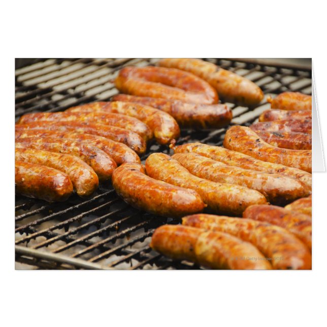 USA, New York, New York, Saucisses sur (Devant horizontal)