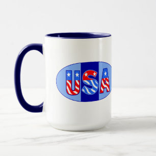 USA Oval Coffee Mug