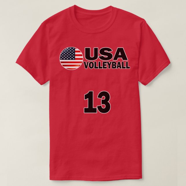 USA Volleyball 13 Tshirt Design (Design devant)