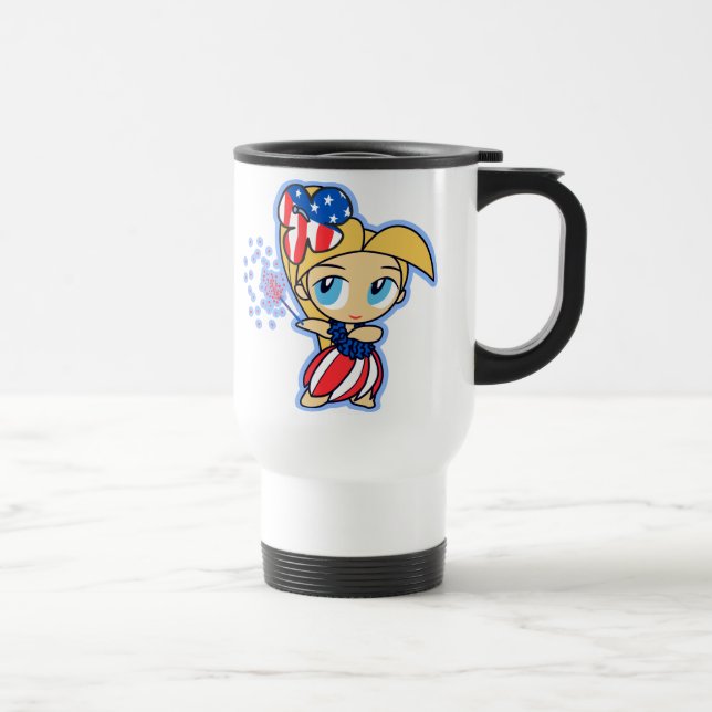USAHula-blond, USAHulaBFirecracker Hula Girl Mugs (Droite)