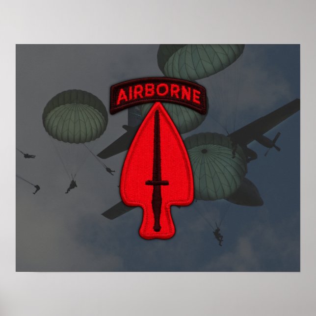 USASOC Special Ops Veterans Patch Poster (Devant)