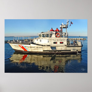 USCG affiche de canot de sauvetage de moteur de 47