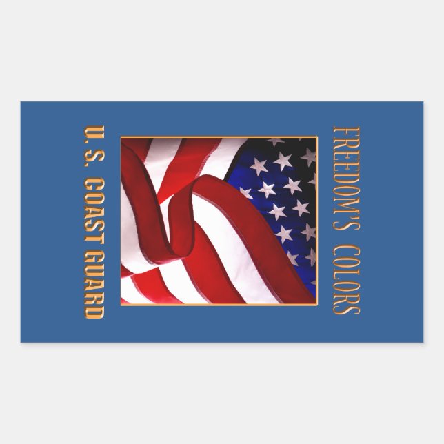 USCG Vos Stickers Rectangle Personnalisés (Devant)