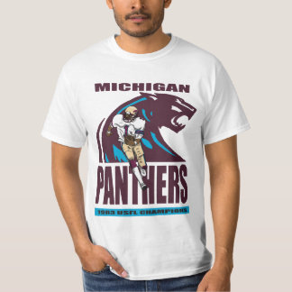 USFL Michigan Panthers football rétro T-shirt