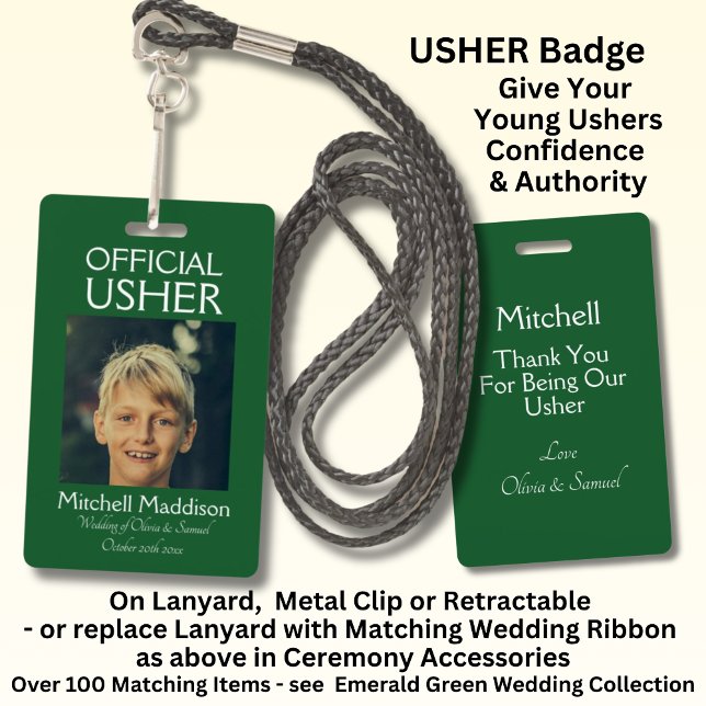 USHER Photo Badge officiel vert émeraude (Créateur téléchargé)