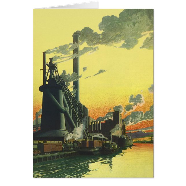 Usine vintage sur un quai (Devant)