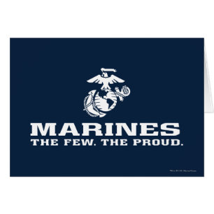 Usmc les peu le logo fier empilé - blanc