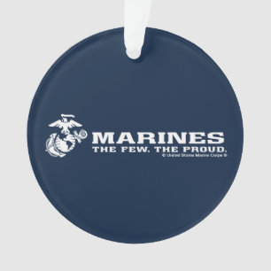 USMC Les rares Logo Fiers - Blanc