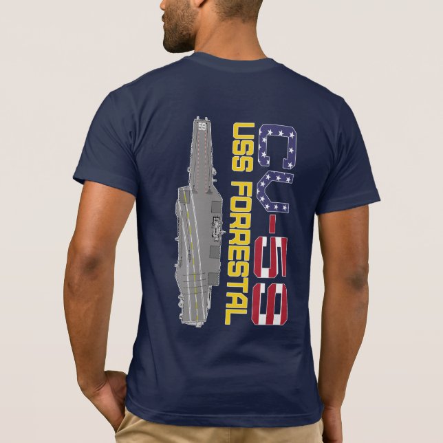 USS FORRESTAL CV-59 T-Shirt (Dos)