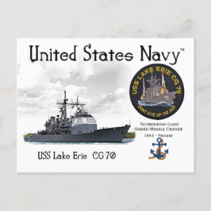 USS LAKE ERIE CG-70 CRUISER - CARTE POSTALE