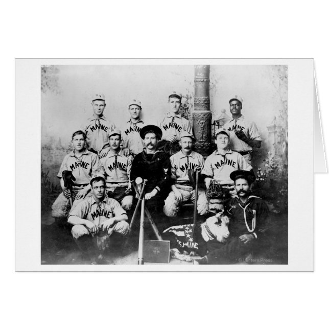 USS Maine Baseball Team à La Havane Cuba Photograp (Devant horizontal)