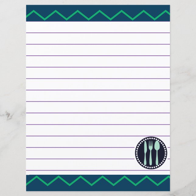 Ustensiles de cuisine rétro Zigzag Chevron (Devant)