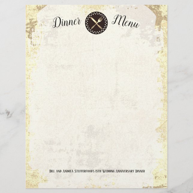 Ustensiles de cuisine vintage menu en-tête (Devant)