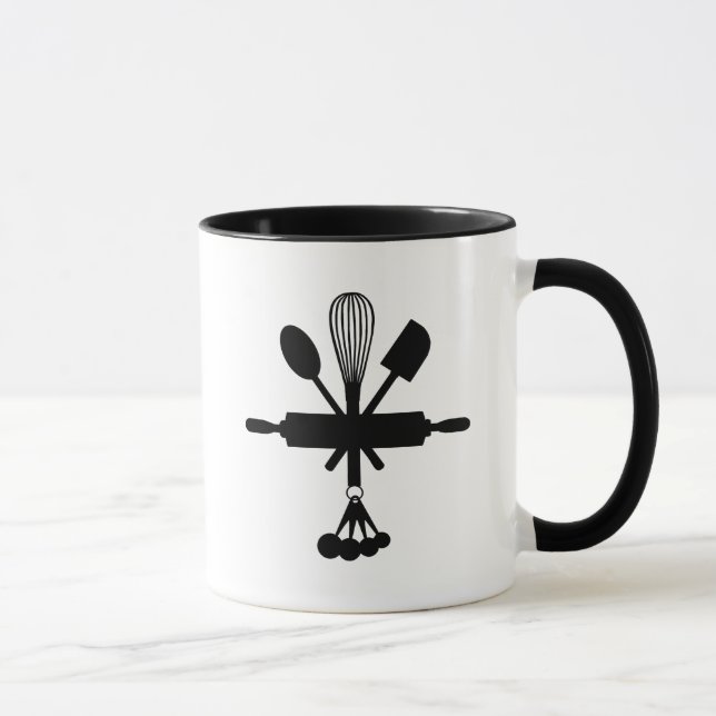 Ustensiles de cuisson Icône Silhouette Mug (Droite)