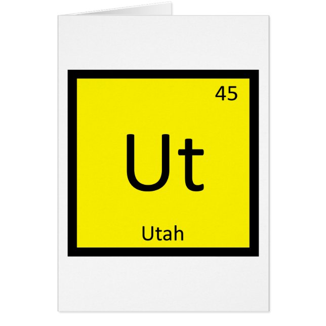 Ut - Symbole du tableau périodique de la chimie de (Devant)