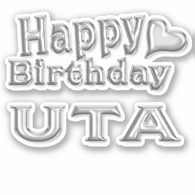 Uta Happy Birthday Autocollants (Devant)