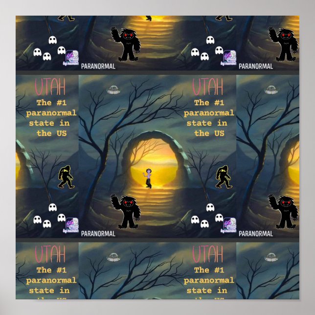 Utah affiche d'état le plus paranormal (Devant)