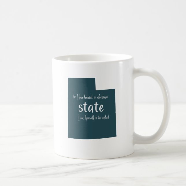 Utah Mug Verse Quel que soit l'état que je suis (Droite)
