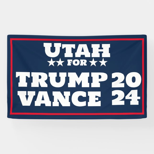 Utah pour la bannière Trump Vance 2024 (Horizontal)