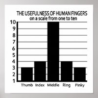 Utilité des Doigts poster personnalisé