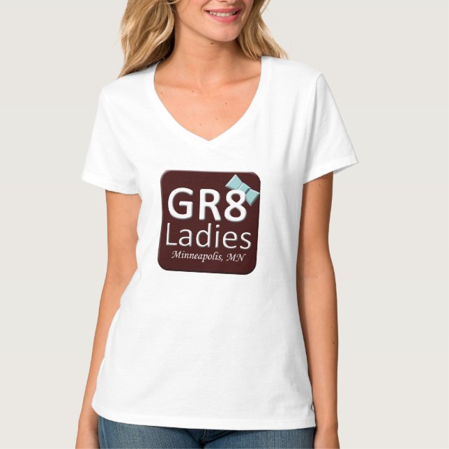 V-cou de T-shirt de Gr8Ladies MSP (Devant)