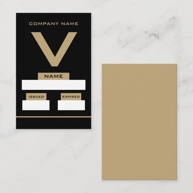 V Design, Cartes de Visiteur (Devant / Derrière)