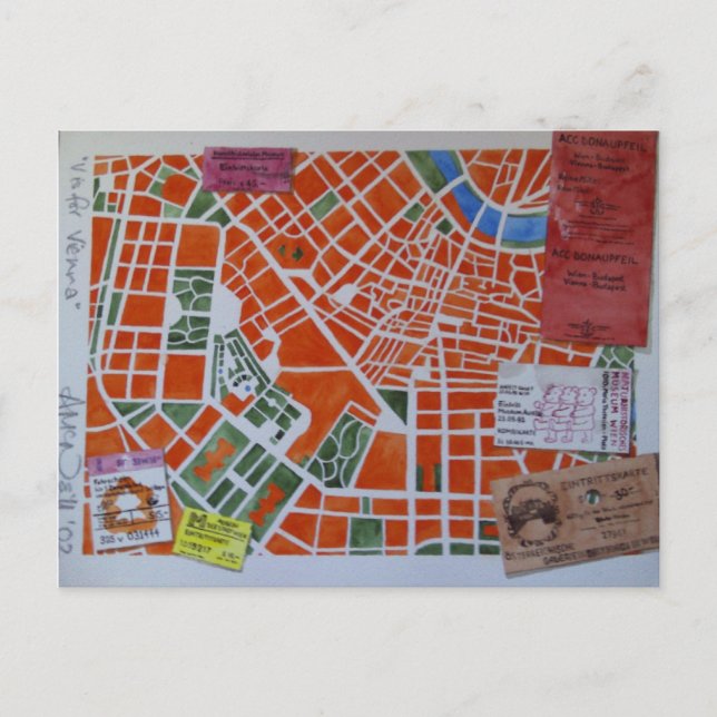 V est pour la carte postale de Vienne (Devant)