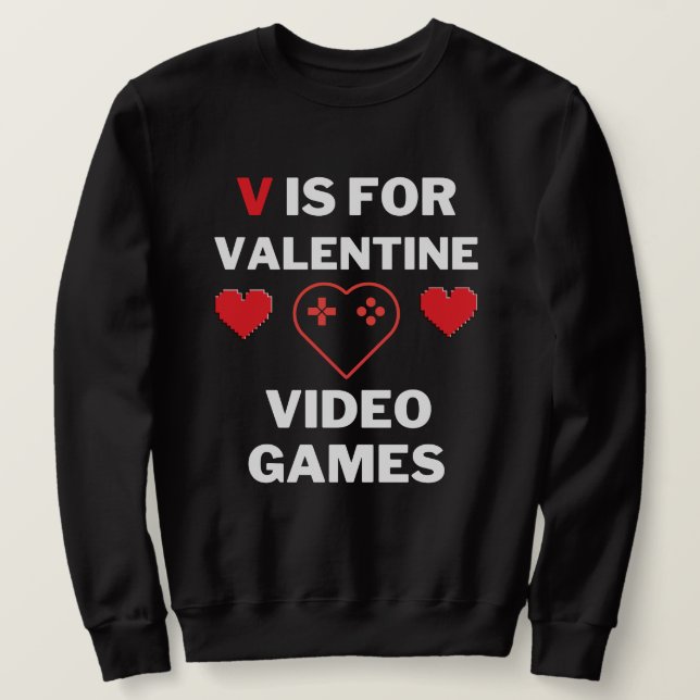 V est pour le sweatshirt de jeux vidéo de la Saint (Design devant)