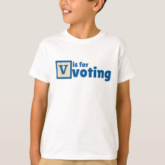 V est pour le T-Shirt pour enfants de vote