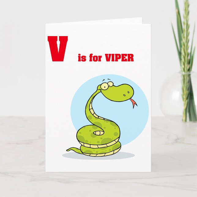 V est pour les cartes de voeux Viper (Créateur téléchargé)