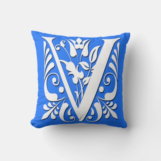 V Monogramme initiale - Coussin (Recto)