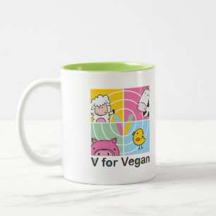 V pour la tasse végétalienne