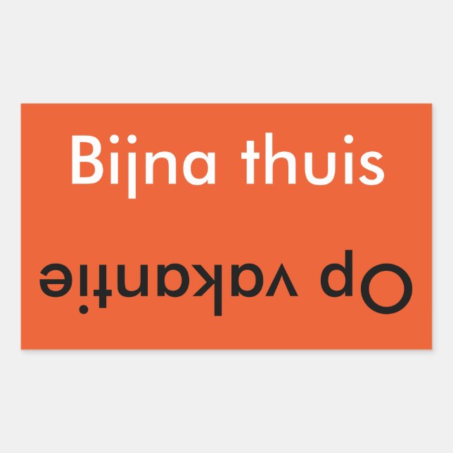 Vacance/foyer autocollant (Devant)