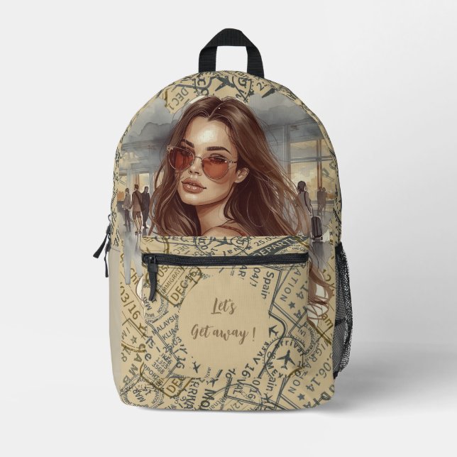Vacances, allons-y ! Sac à dos imprimé (Recto)