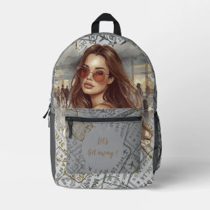 Vacances, allons-y ! Sac à dos imprimé