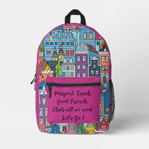 Vacances,Allons-y ! Sac à dos imprimé
