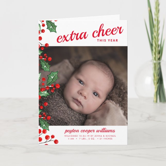VACANCES BÉBÉ FAIRE-PART | Christmas Cheer (Devant)