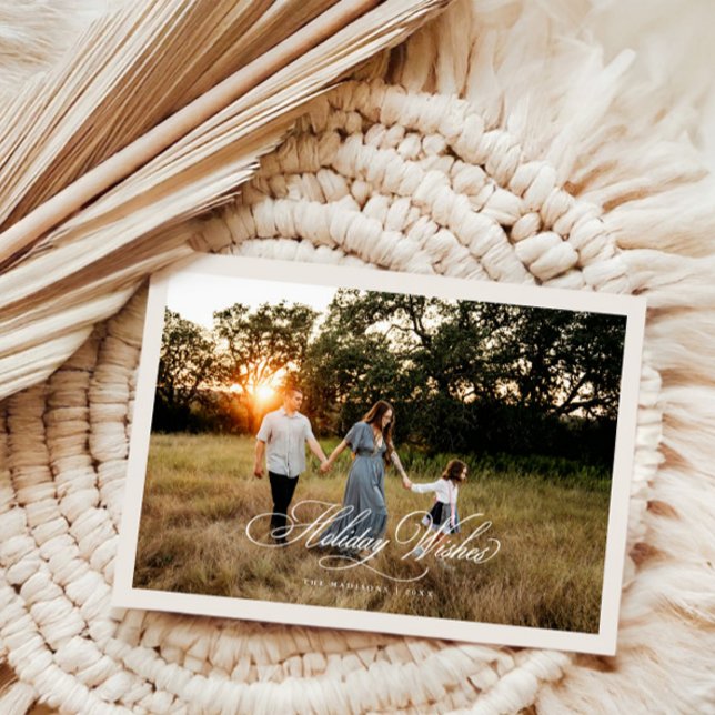 Vacances Boho Noël Salutation Carte photo (Créateur téléchargé)