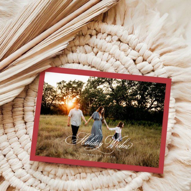Vacances Boho Noël Salutation Carte photo (Créateur téléchargé)