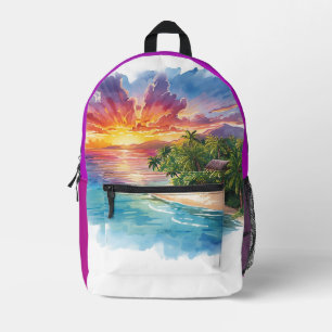Vacances, Bonjour l'été, Sac à dos imprimé Bonjour